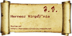 Hernesz Virgínia névjegykártya